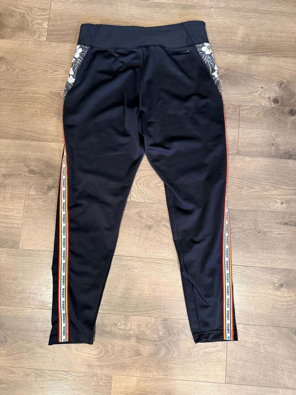 Adidas x The FARM Company Floral Logo Tape Climalite Leggings Size XL - Picture 8 of 12